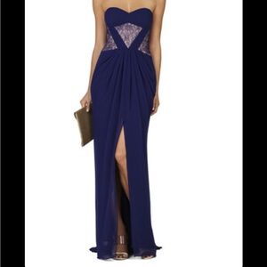 BCBGMaxAzria Strapless Navy Dress